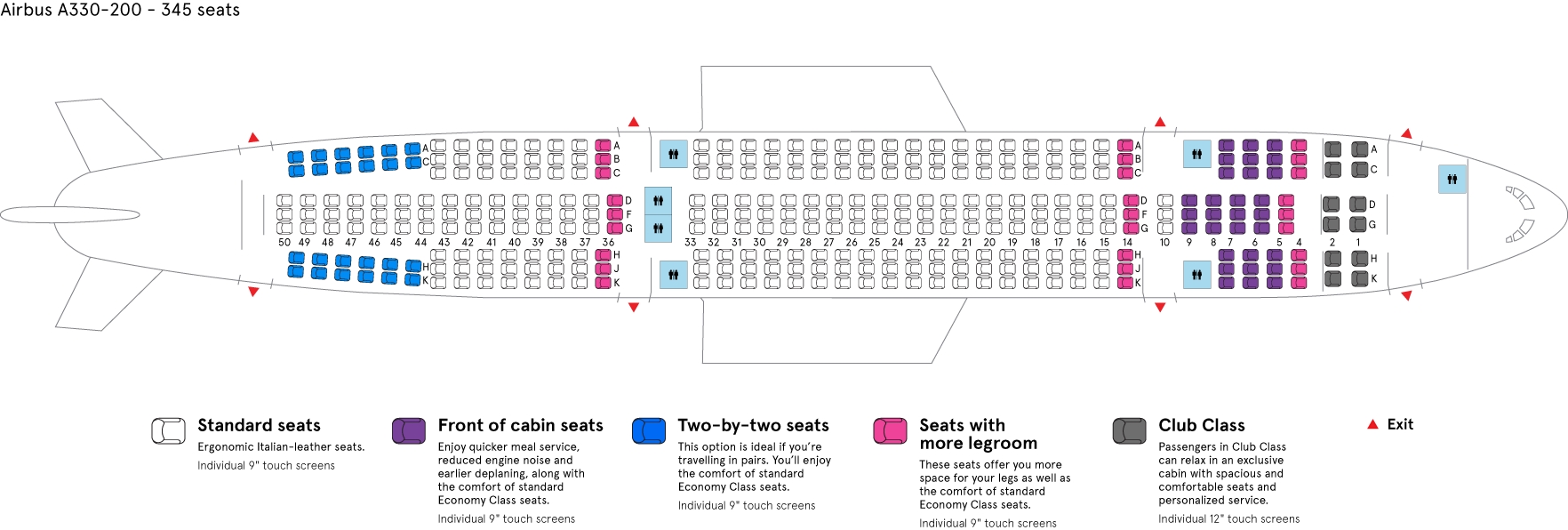 Seat Map Airbus A330 200 Air France Best Seats In Plane Images And