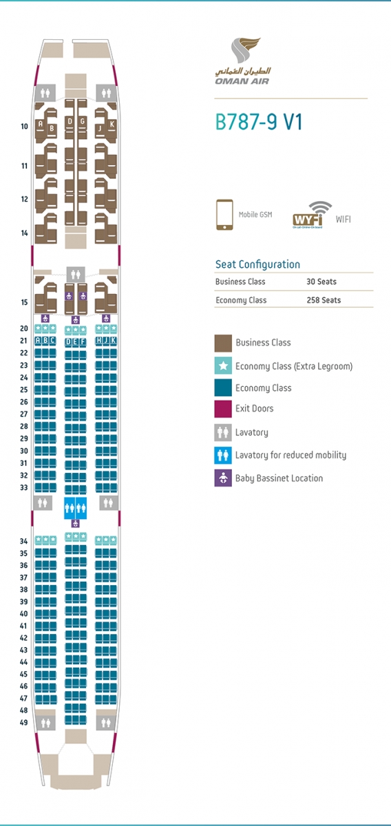 8 Pics Boeing 787 9 Seat Map Oman Air And Description - Alqu Blog