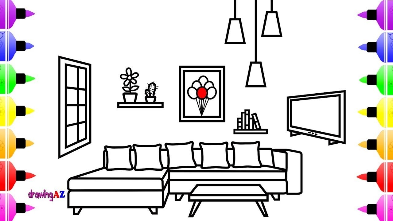 8 Photos How To Draw A Living Room Easy And Review Alqu Blog