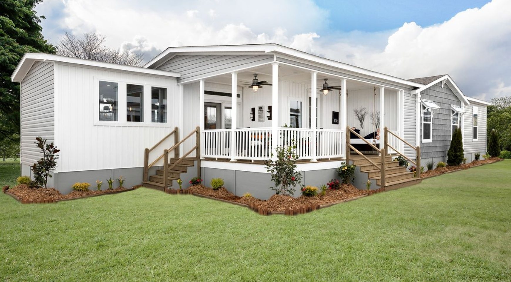 Triple Wide Clayton Manufactured Home With A Porch One Level House ...