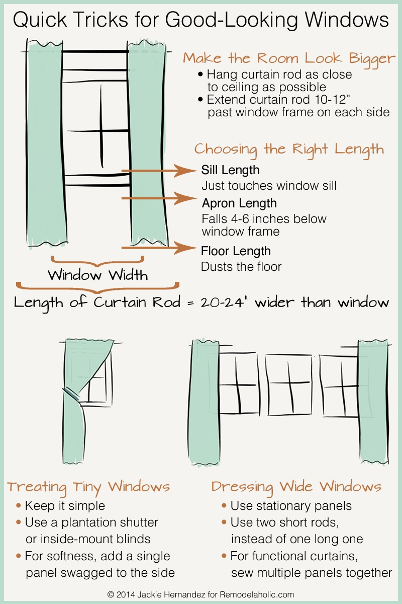 Remodelaholic Universal Tricks For Good Looking Curtain Panels 