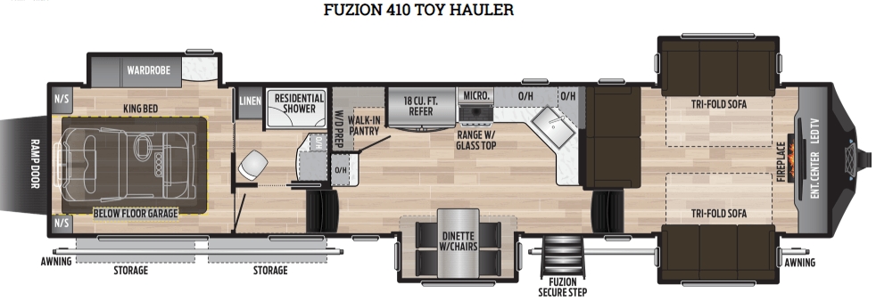 8 Pics 5th Wheel Toy Hauler Floor Plans And View - Alqu Blog Fifth Wheel Toy Hauler Open Floor Plan