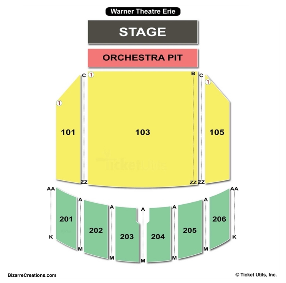 7 Photos Warner Theatre Seating Chart Erie Pa And Description - Alqu Blog