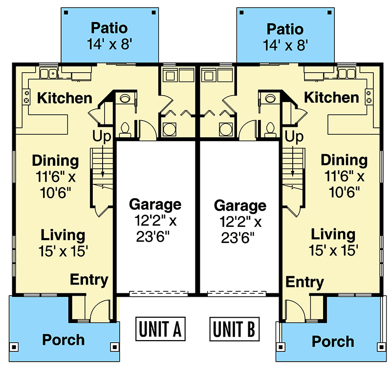 2 Bedroom Duplex Floor Plans