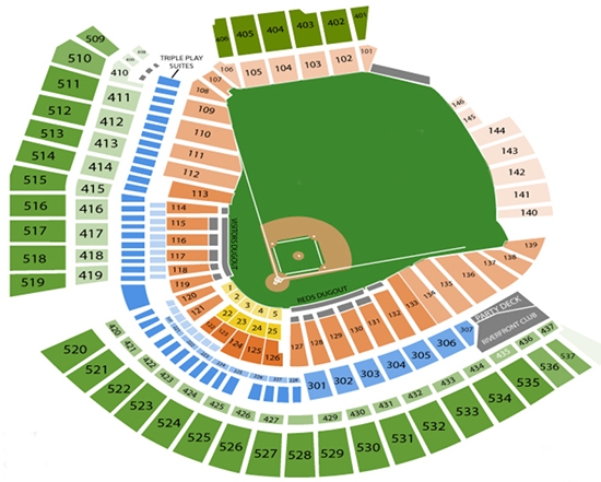 Reds Stadium Seating Chart