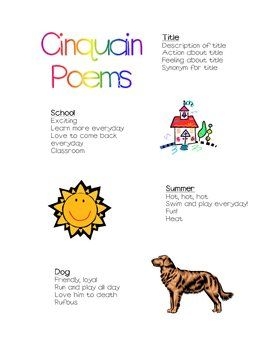 Example Of A Cinquain Poem For Kids