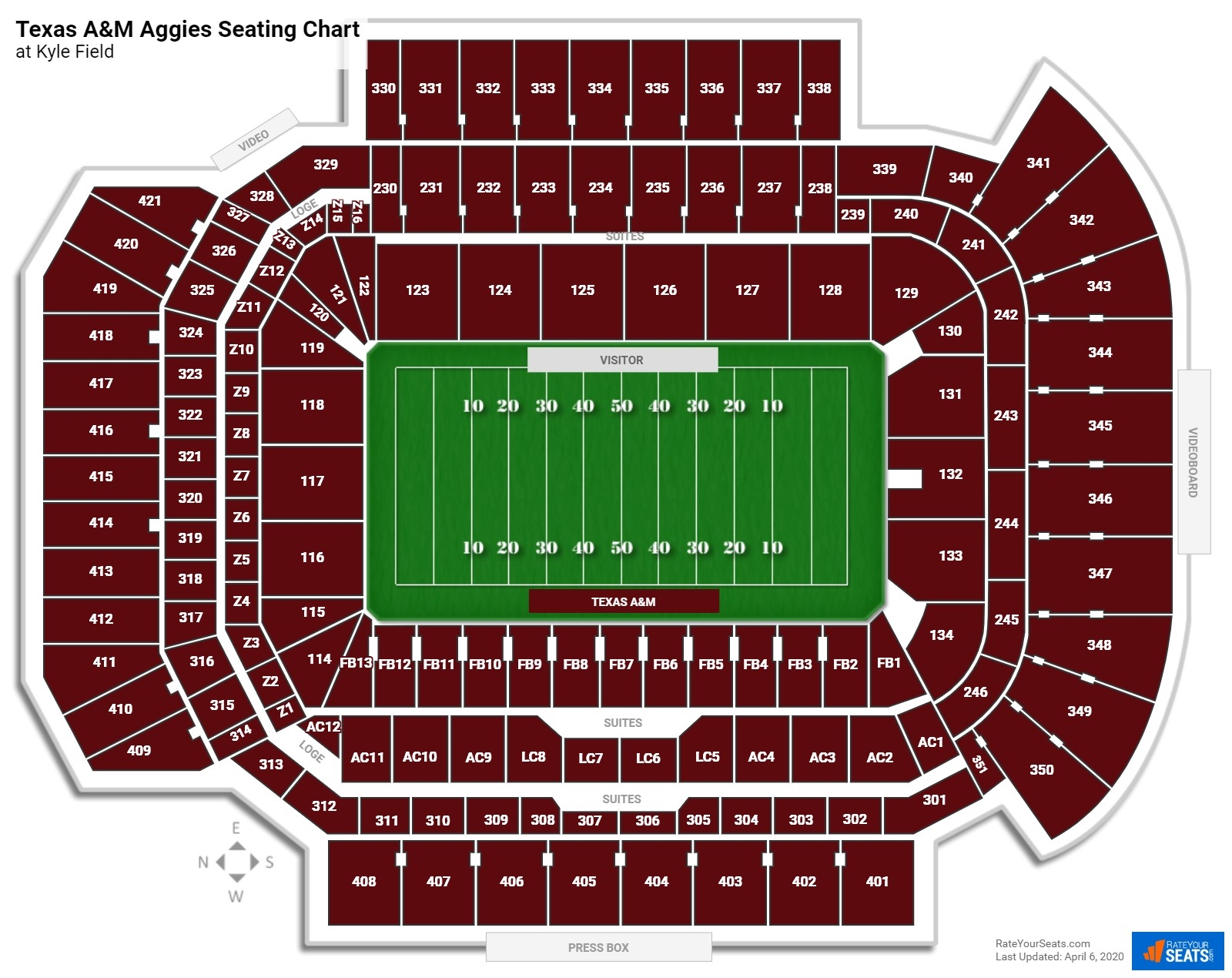 Kyle Field Seating Charts RateYourSeats.com  1 