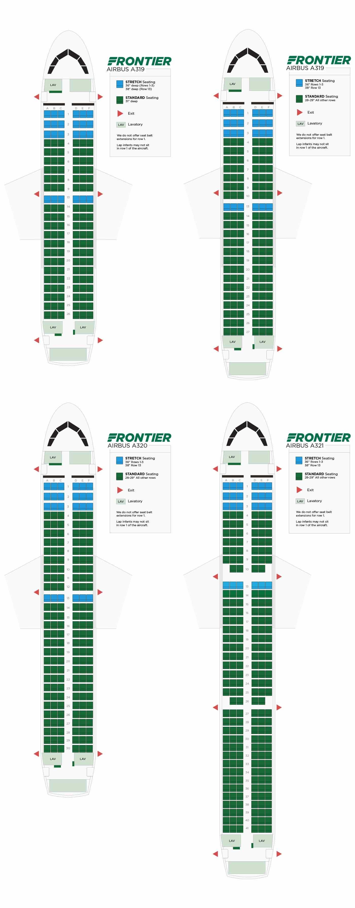 Frontier Airbus A321 Seating