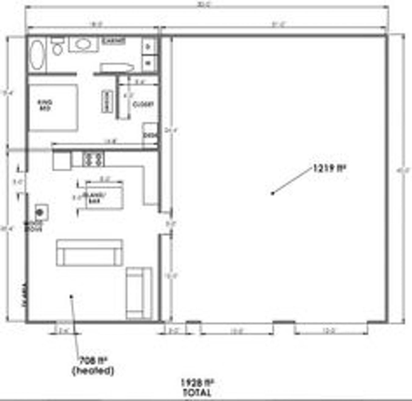 Pole Barn With Living Quarters Floor Plans Garage Floor Plans 