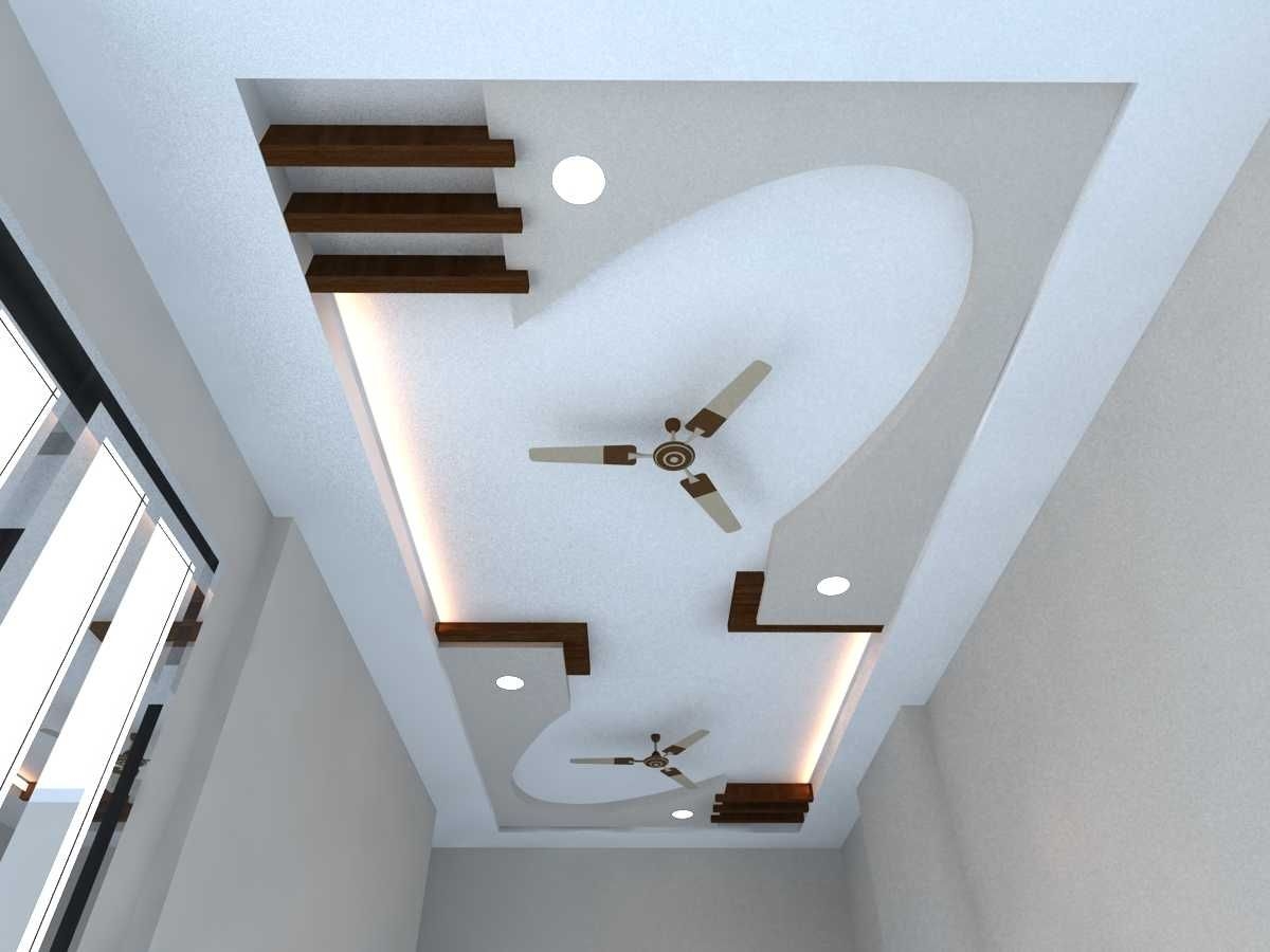 7 Images False Ceiling Designs For Hall With Two Fans And ...