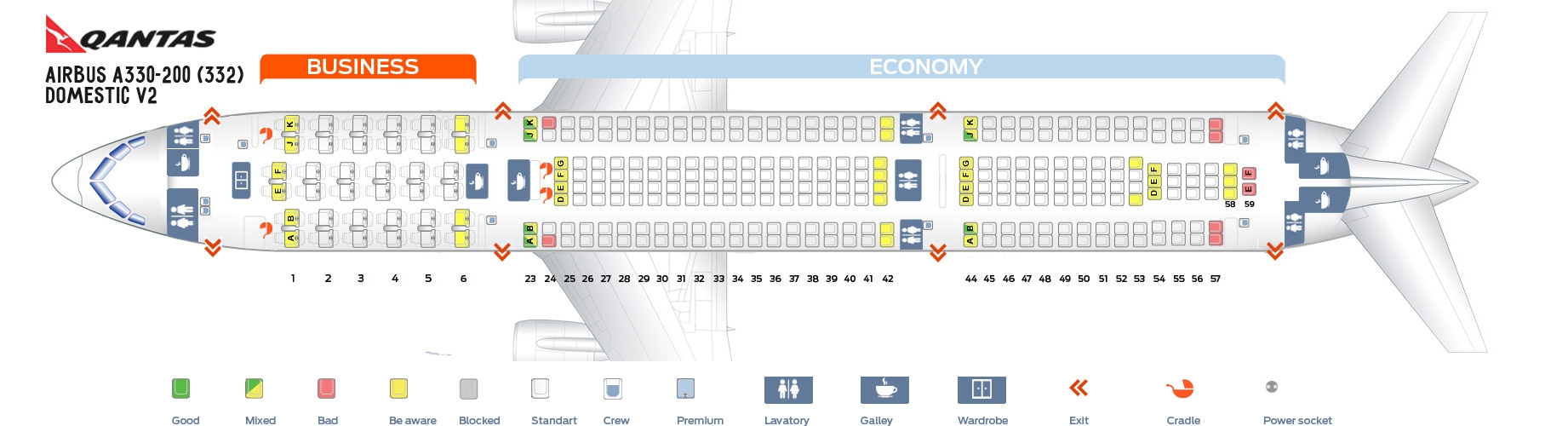 6 Pics Airbus A330 200 Qantas Seat Guru And Review - Alqu Blog