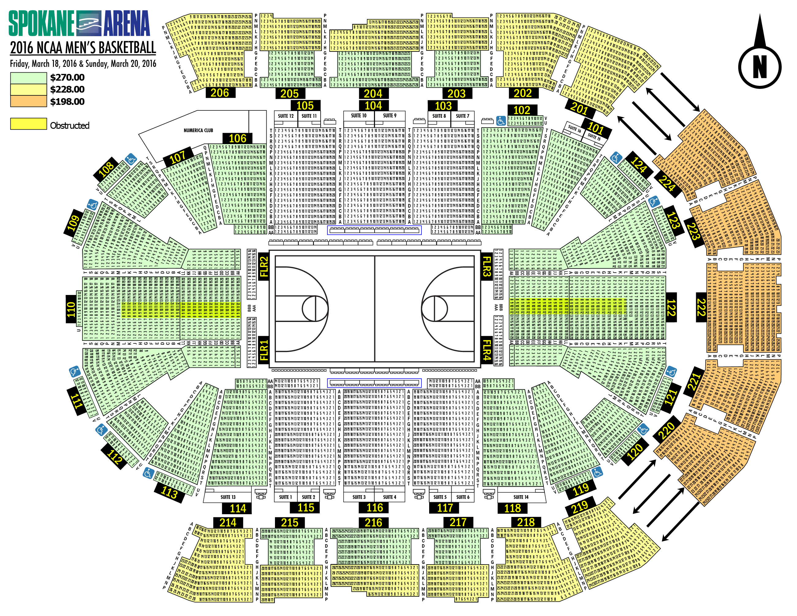 Spokane Arena Seating Chart Concert