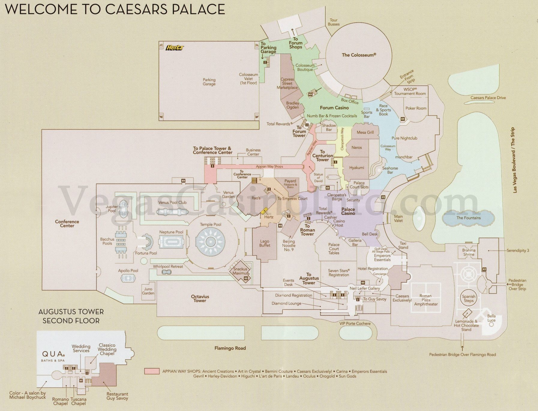 8 Photos Caesars Palace Las Vegas Floor Plan And View